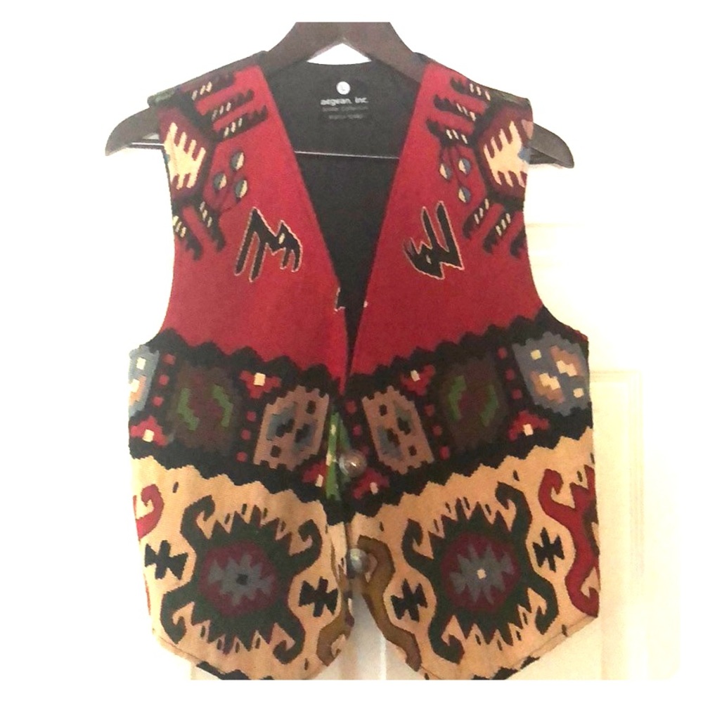 Western leather vest